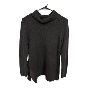 NIC+ZOE Black Cowl Neck Pullover Sweater Sz PS GUC